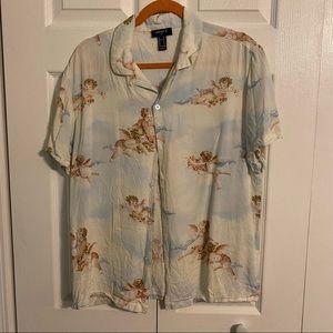 angel button up shirt